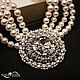 Pearl necklace Swarovski Breakfast at Tiffany's silver white. Necklace. Natalia Luzik Jewelry&Accessories (nataluzik). My Livemaster. Фото №6