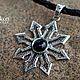 The star of Chaos silver with black agate, Amulet, St. Petersburg,  Фото №1