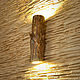 Настенный светильник из натурального бревна, бра, Бра, Киев,  Фото №1