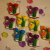 Косметика ручной работы handmade. Livemaster - original item Soap Crocuses - spring flowers. Handmade.