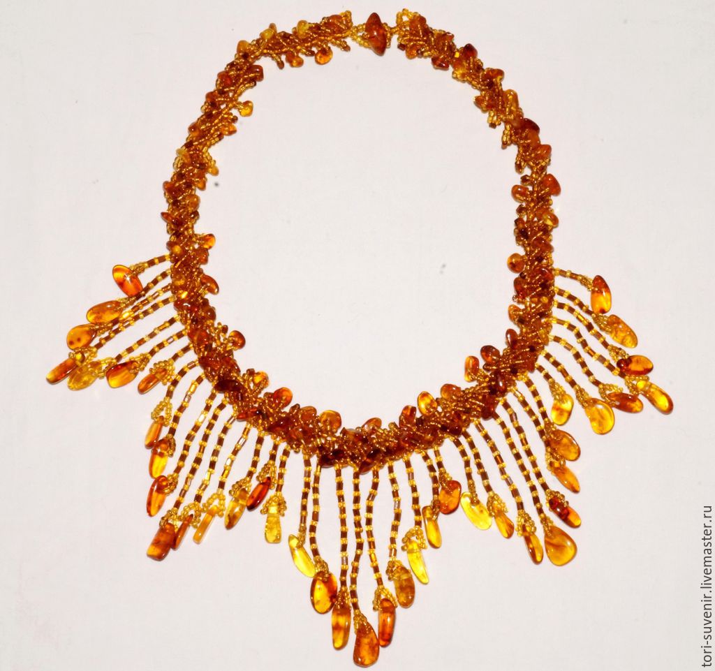 Necklace 'a Wonderful evening' from amber and beads, Necklace, Belokuriha,  Фото №1