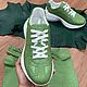 Women's sneakers made of genuine crocodile leather, in green. Sneakers. SHOES&BAGS. My Livemaster. Фото №5