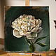 Oil painting 'White peony', Pictures, Moscow,  Фото №1