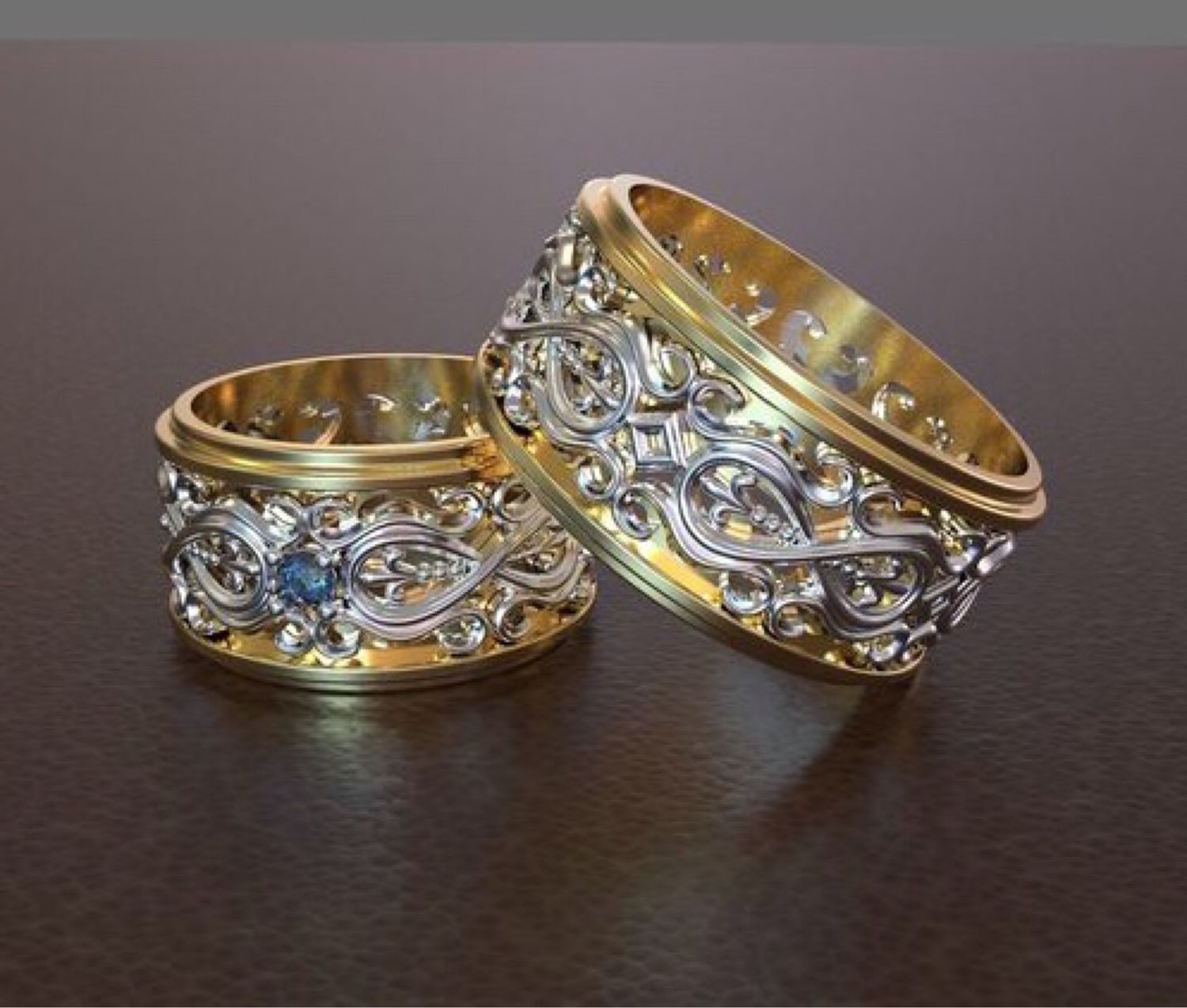 Венчальные кольца серебро