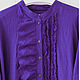 Purple boho blouse with ruffles. Blouses. etnoart. Online shopping on My Livemaster.  Фото №2