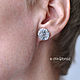 Order Studs stud earrings silver Dried flowers. dikoobraz. Livemaster. . Stud earrings Фото №3