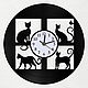Vinyl record Wall clock with LED light 4 kittens. Backlit Clocks. Vinyl Record Lights (vinyllights). Online shopping on My Livemaster.  Фото №2