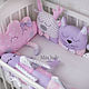 Order Bumpers animals for a cot. Miss Judy cotton (JuliaLepa). Livemaster. . Sides for crib Фото №3