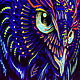 Canvas 'Mystical Owls' Psychedelic Art. Pictures. anahart. My Livemaster. Фото №5