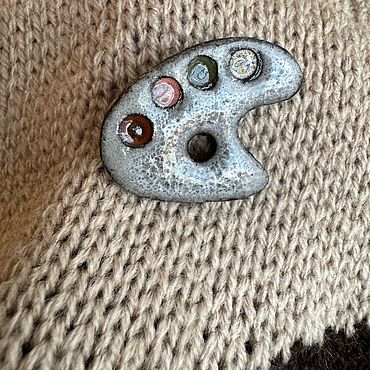 Украшения ручной работы. Ярмарка Мастеров - ручная работа Брошь Палитра. Handmade.