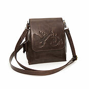Сумки и аксессуары handmade. Livemaster - original item Crossbody bag: Women`s Brown Leather Handbag Fly S86p-622. Handmade.