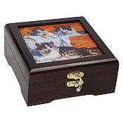 Сувениры и подарки handmade. Livemaster - original item Casket with canvas 12*12*6 see for a gift on March 8 to your beloved. Handmade.