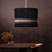 Для дома и интерьера handmade. Livemaster - original item Hanging cylindrical lampshade black 