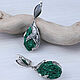   "Зеленое солнце" с малахитом. Серьги классические. Shahinian Jewelry. Интернет-магазин Ярмарка Мастеров.  Фото №2