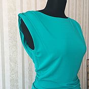 Шелковый платок из купона Hermes ручная обработка МЯТА