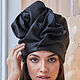 Order Turban hat hijab of black textured silk. TURBAN SVS. Livemaster. . Turban Фото №3