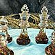 Шахматные фигуры с цветущим вереском и корой дуба из эпоксидной смолы. Шахматы. Светлана БуСе resinart. Интернет-магазин Ярмарка Мастеров.  Фото №2