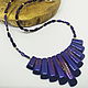 Necklace Purple glitter 47 cm, Necklace, Gatchina,  Фото №1