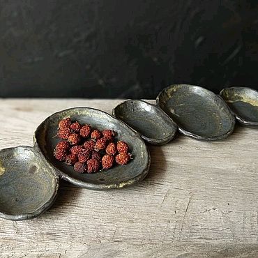 Посуда ручной работы. Ярмарка Мастеров - ручная работа Менажница Ваби-саби. Handmade.