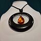 Order Aura. Pendant in ebony and amber. NGS Masters. Livemaster. . Pendant Фото №3