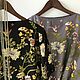 Silk kimono-pareo. Motifs of William Morris on a gray background, Dresses, St. Petersburg,  Фото №1