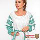 Order Dress Slavic White dew with green. Slavyanskie uzory. Livemaster. . Dresses Фото №3
