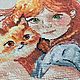 Заказать Вышивка крестиком Солнышки, 27х27 см. Екатерина Богданова (yekaterina-b). Ярмарка Мастеров. . Картины Фото №3