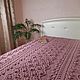 Knitted plaid of large knitting for the bedroom. bedspread on the bed. Blankets. Vyazanye izdeliya i MK iz Alize Puffi. Ярмарка Мастеров.  Фото №5