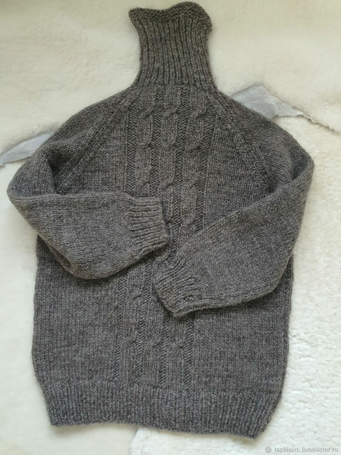 Wool grey sweater 54-56, Mens sweaters, Moscow,  Фото №1