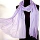 Silk scarf lilac women's spring demi-season silk scarf, Scarves, Tver,  Фото №1