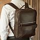 Backpack leather male 'Copper' (Brown), Backpacks, Yaroslavl,  Фото №1