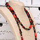 Ashberry beads, long beads, coral, Jasper wood Tibet blue orange. Beads2. Ritasdreams (ritasdreams). My Livemaster. Фото №6