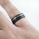 A colored titanium ring with carbon fiber and wood. Rings. asgdesign. My Livemaster. Фото №6