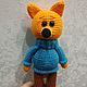 Knitted Fox Cub in sweater and pants. Stuffed Toys. Knitted toys & Wood products. My Livemaster. Фото №4
