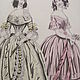 Винтаж: 1841 Paris Fashions Старинная гравюра Моды Акварель. Картины винтажные. VERY GOOD DAY. Ярмарка Мастеров.  Фото №4