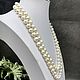 Long beads for women made of pearls large white pearls. Beads2. Iz kamnej. Интернет-магазин Ярмарка Мастеров.  Фото №2