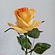 Желтая роза из полимерной глины, Цветы, Калининград,  Фото №1