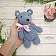 Knitted plush mouse handmade Mouse toy, Stuffed Toys, Saki,  Фото №1
