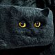 Заказать Валяная сумка  "Чёрный кот". ЛенаВи - Теплота от кота. Ярмарка Мастеров. . Классическая сумка Фото №3