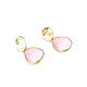 Earrings with pink stone 'Dream' pink earrings, drop earrings, Earrings, Moscow,  Фото №1
