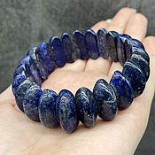 Украшения handmade. Livemaster - original item Natural Blue Lapis Lazuli Bracelet. Handmade.