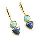 Lapis lazuli earrings, amazonite earrings,natural stone earrings. Earrings. Irina Moro. My Livemaster. Фото №6