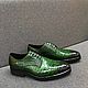 Derby made of genuine crocodile leather, in green. Derby. SHOES&BAGS. Online shopping on My Livemaster.  Фото №2
