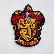 Материалы для творчества handmade. Livemaster - original item Stripes on clothing coat of arms Gryffindor chevron patch. Handmade.