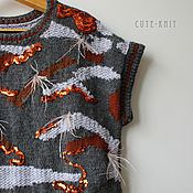 Одежда handmade. Livemaster - original item Knitted evening dress, the Firebird. Handmade.