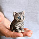 Котенок Резьба по дереву. Деревянная кошка. Фигурка кота. Игрушки. Егор Мамошкин (lindenbark). Ярмарка Мастеров.  Фото №6