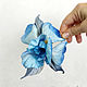 Brooch made of silk iris blue. Brooches. natalya-4 (natalya-4). My Livemaster. Фото №4