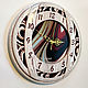 Order Wall clock made of wood and glass round Bordeaux. KancyrevDecoration. Livemaster. . Watch Фото №3