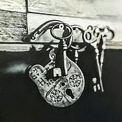 Картины и панно handmade. Livemaster - original item Live vintage keys. Handmade.