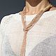 Necklace-tie.Oligoclase,quartz,leather,silver(Brunello Cucinelli style. Necklace. marusjy. My Livemaster. Фото №5